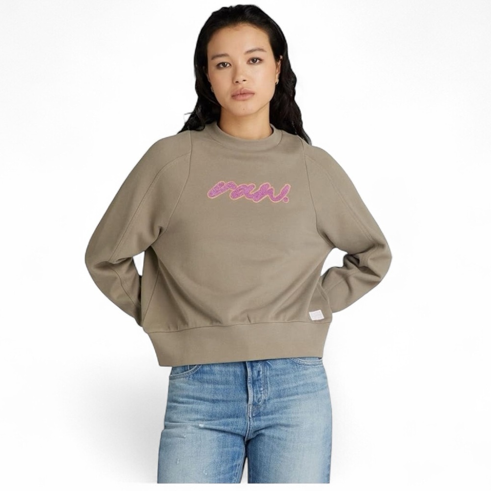G-STAR Raw - Womens Cornely Raw Dot Raglan Sweatshirt, Color Shamrock, Small